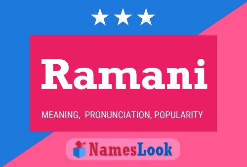 Ramani Namensposter