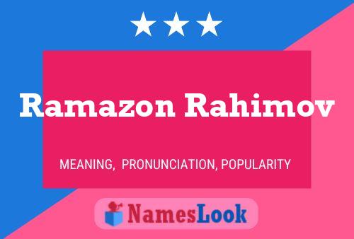 Ramazon Rahimov Namensposter