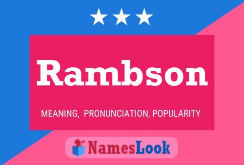 Rambson Namensposter