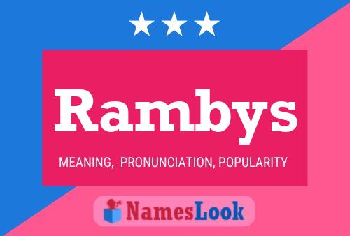 Rambys Namensposter