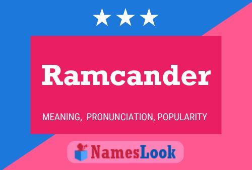 Ramcander Namensposter