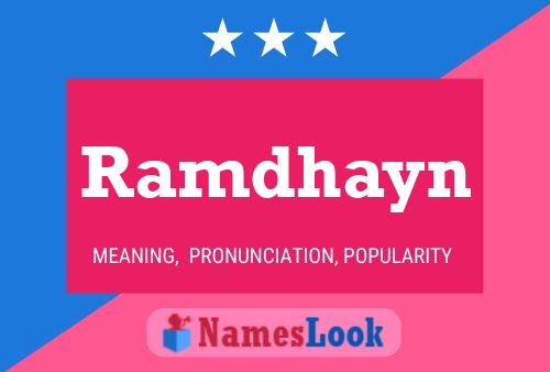 Ramdhayn Namensposter