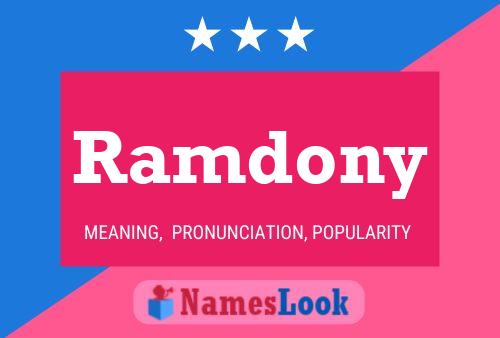 Ramdony Namensposter