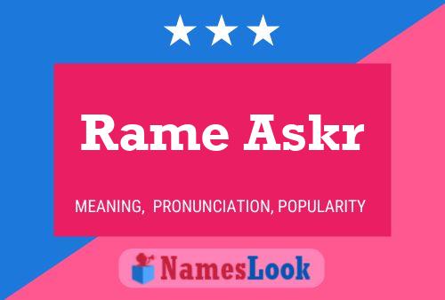 Rame Askr Namensposter