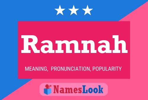 Ramnah Namensposter