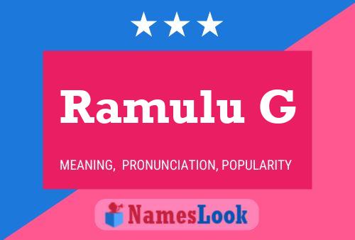 Ramulu G Namensposter