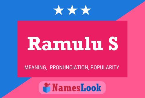 Ramulu S Namensposter