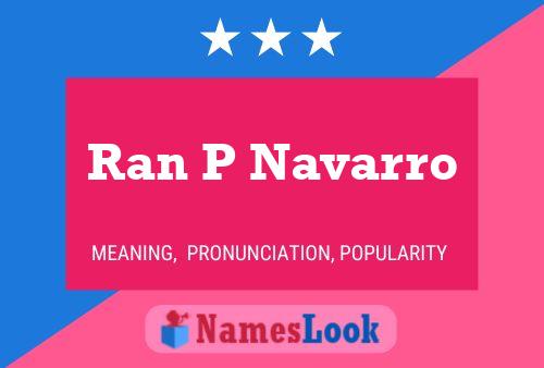 Ran P Navarro Namensposter