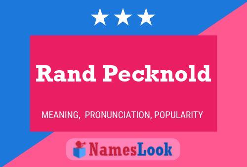 Rand Pecknold Namensposter