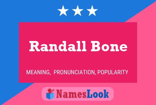 Randall Bone Namensposter