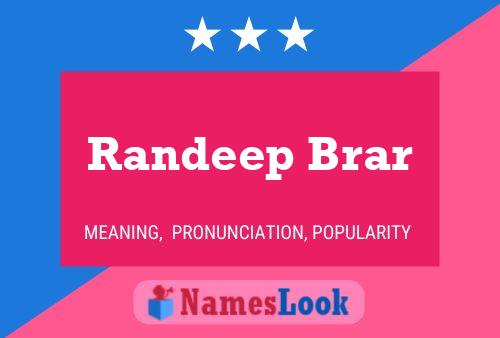 Randeep Brar Namensposter