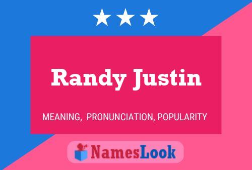 Randy Justin Namensposter