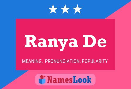 Ranya De Namensposter