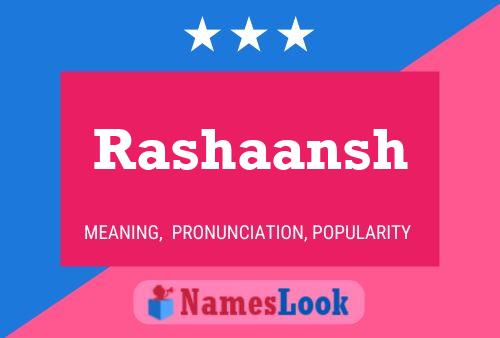 Rashaansh Namensposter