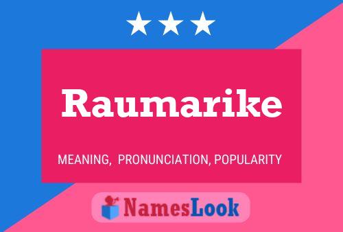 Raumarike Namensposter