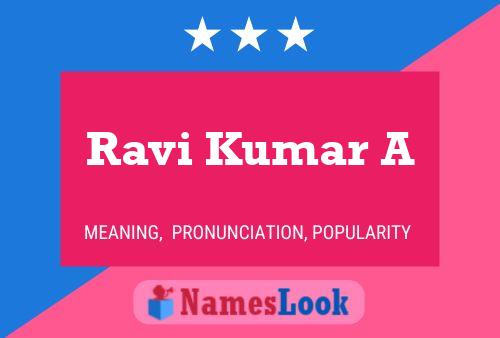 Ravi Kumar A Namensposter