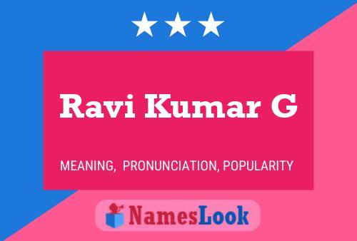 Ravi Kumar G Namensposter