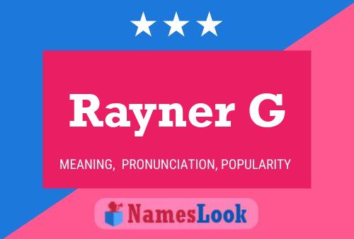 Rayner G Namensposter