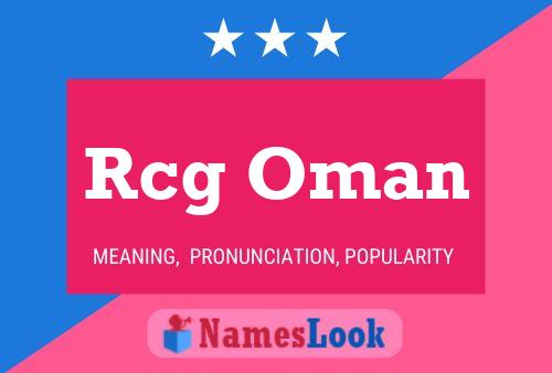 Rcg Oman Namensposter