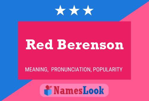 Red Berenson Namensposter