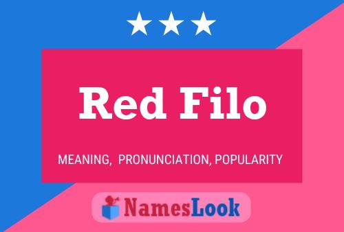 Red Filo Namensposter