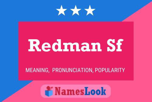 Redman Sf Namensposter