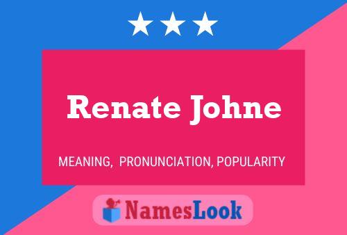 Renate Johne Namensposter