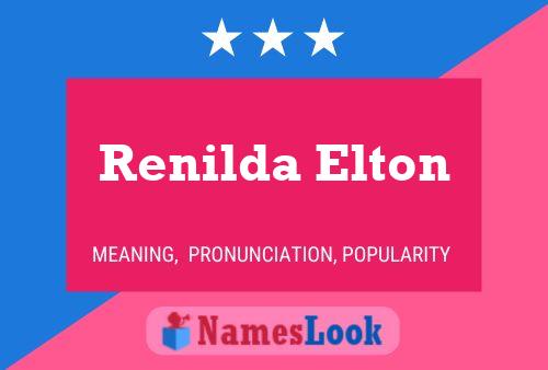 Renilda Elton Namensposter