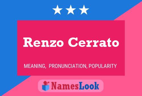 Renzo Cerrato Namensposter