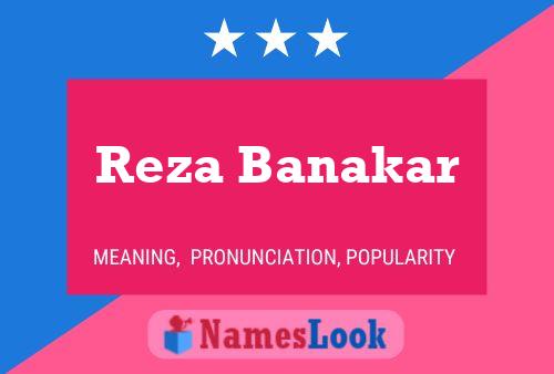 Reza Banakar Namensposter