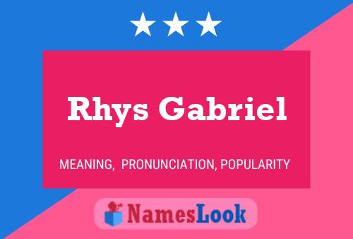 Rhys Gabriel Namensposter