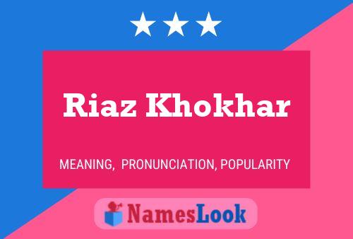 Riaz Khokhar Namensposter