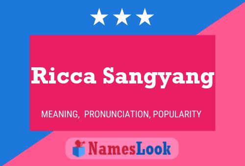 Ricca Sangyang Namensposter