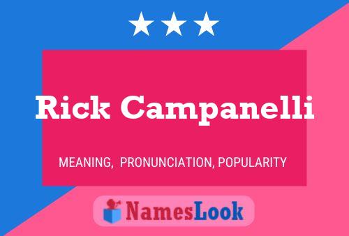 Rick Campanelli Namensposter