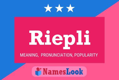 Riepli Namensposter