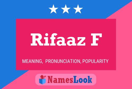 Rifaaz F Namensposter