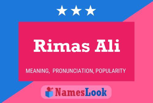 Rimas Ali Namensposter