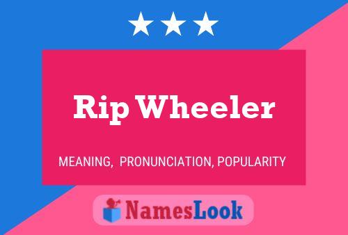 Rip Wheeler Namensposter