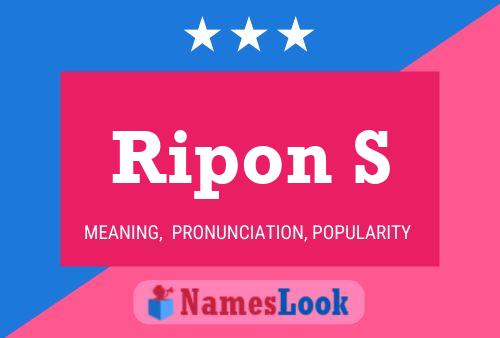 Ripon S Namensposter