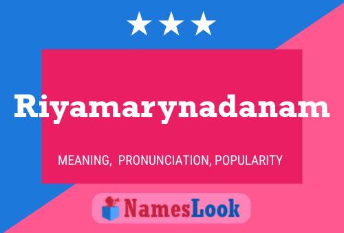 Riyamarynadanam Namensposter