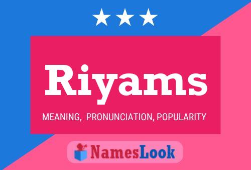 Riyams Namensposter