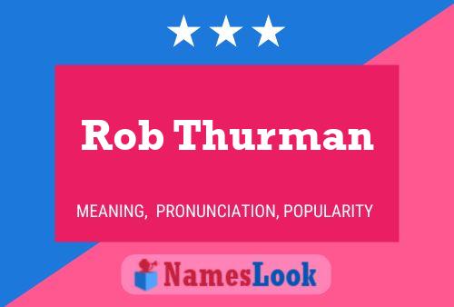 Rob Thurman Namensposter