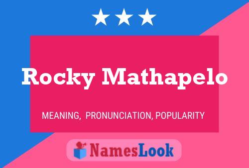 Rocky Mathapelo Namensposter