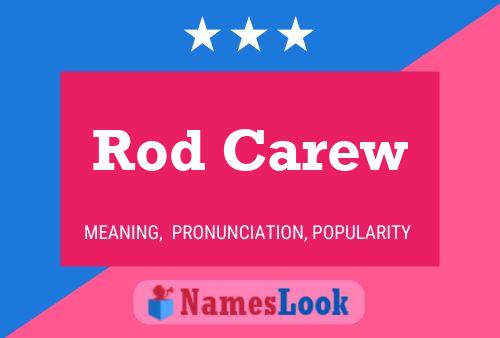 Rod Carew Namensposter