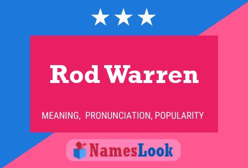 Rod Warren Namensposter