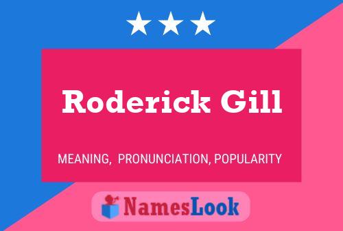 Roderick Gill Namensposter