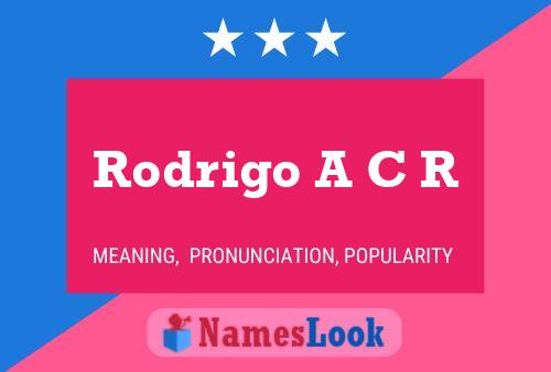 Rodrigo A C R Namensposter