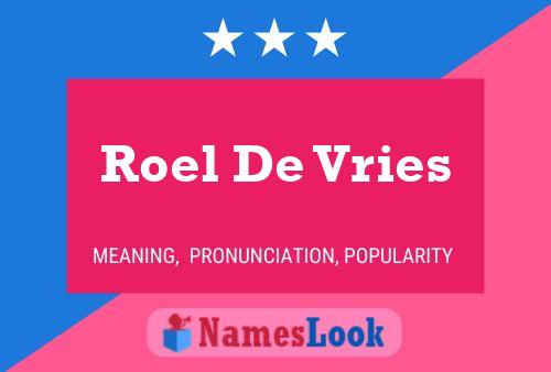 Roel De Vries Namensposter