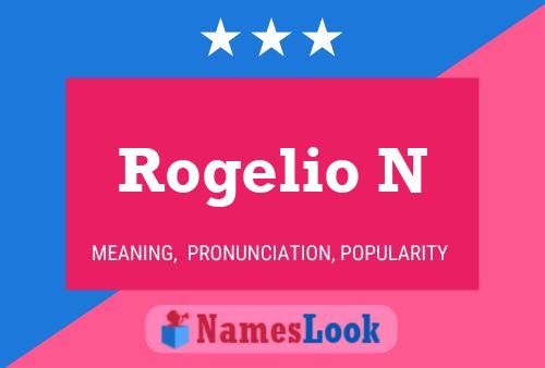 Rogelio N Namensposter