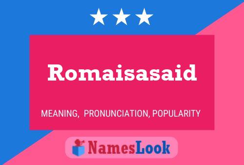 Romaisasaid Namensposter